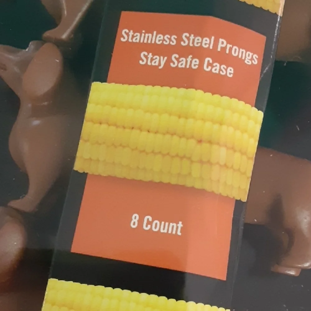 Mr. Bar -B- Q, Brown Dachshund Dog Corn Holders - 8 Pack,